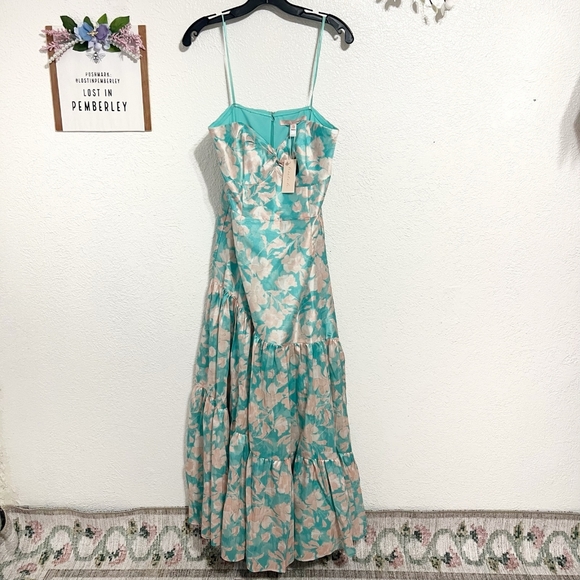 🚨NWT Hutch Anthropologie Phoebe Floral Strapless Maxi Dress - Picture 6 of 12